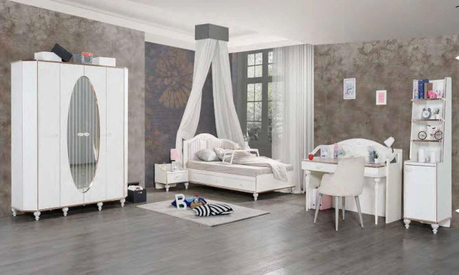 Bücherregal Schreibtisch Jugend Zimmer Möbel Regalen im Kinderzimmer 2tlg. Set
