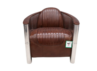 Ledersessel Sessel Aviator Clubsessel Art Deco Cocktailsessel Fernsehsessel