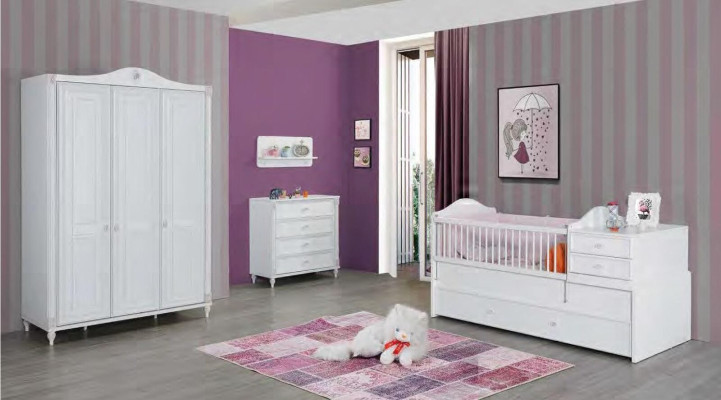 Kinderzimmer 3tlg Set Schlafzimmer Kleiderschrank Kommode Jugendzimmer Möbel 