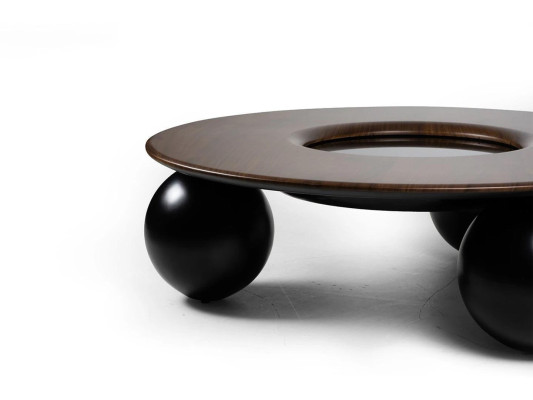 Luxus Braun Rund Couchtisch Wohnzimmer Design Möbel Modern Einrichtung