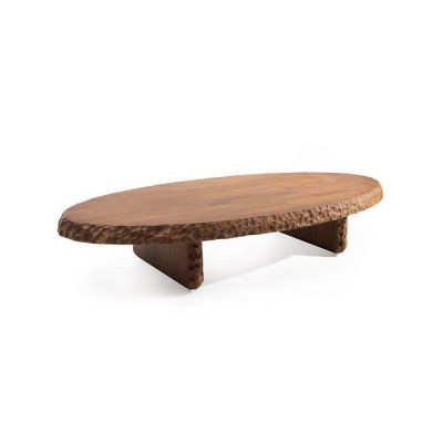 Stilvoller Couchtisch mit Holzplatte in Hellesbrauner Farbe Moderne
