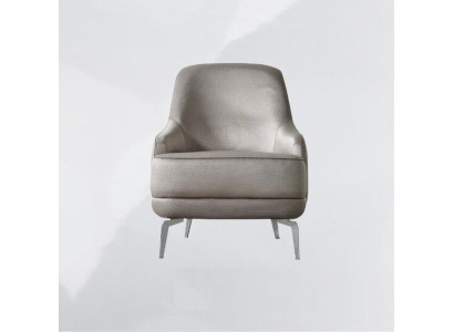Sessel Ohrensessel Cocktailsessel Stoff Moderne Grau Sitzer Wohnzimmer