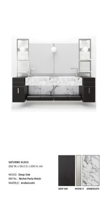 Schwarzes italienisches Badwaschbecken Klassischer Schrankwaschtisch neu