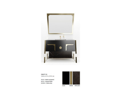 Waschbecken schwarz Badezimmerarmaturen Badezimmermöbel Italien Stil Waschbecken