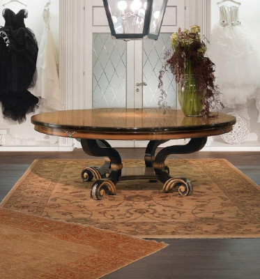 Esszimmer Tische Runde Möbel Esstisch Luxus Rund Tisch Massiv Holz Italien Neu
