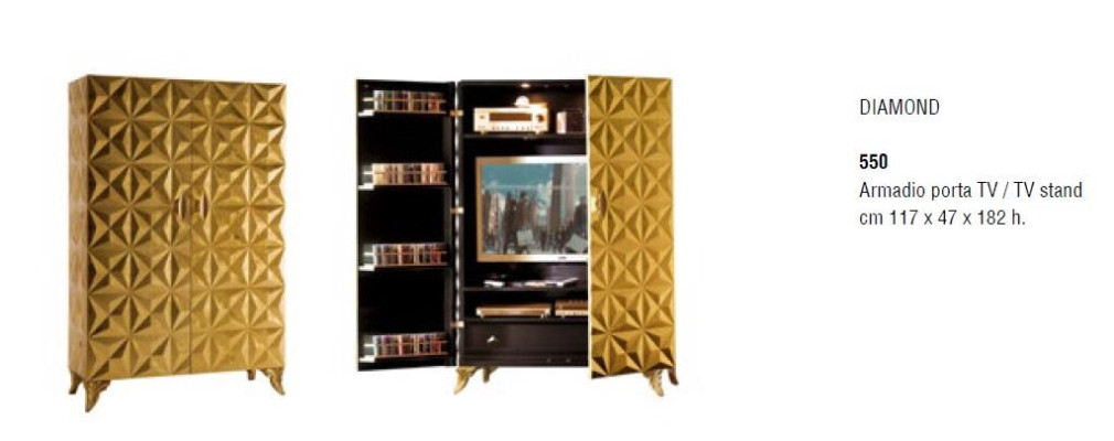 Wohnwand tv Schrankwand Holz Echtholz rtv Fernseh Schrank Anbauwand Italien Neu