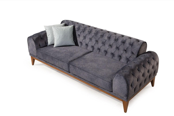 Moderne Sofagarnitur Designer Dreisitzer Einsitzer Luxus 3-er Sessel