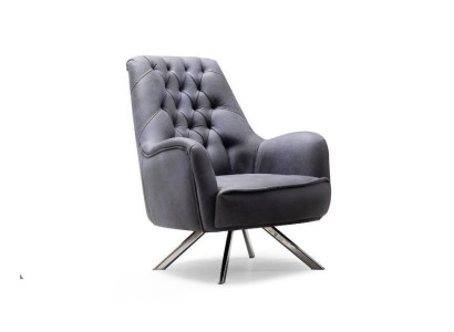 Sessel Design Couch Sofa Relax Textil Polster Sitzer Luxus Grau Neu