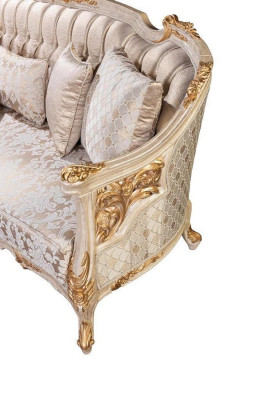 Chesterfield 3 Sitzer Designer Sofa Luxus Polster Sofas Couchen Stoff Textil Neu