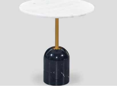 Weiß-Schwarzer Couchtisch Kaffeetisch Designer Wohnzimmer Möbel Tische