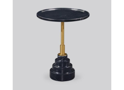 Modern Schwarz Couchtisch Luxus Marmor Tisch Beistell Tische Wohnzimmer Rund