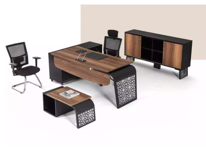 Modernes Büromöbel-Set Arbeitsplatzgestaltung Eckschreibtisch Schrank