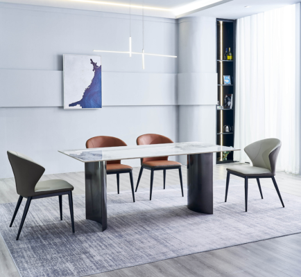 Esszimmer Möbel Moderner Esstisch 6x Polsterstühle Designer Essgruppe