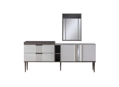 Luxus Esszimmer Set Exclusive Anrichte mit 2x Spiegel Set Neuheit