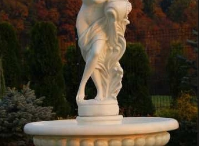 Zierbrunnen Springbrunnen Figur 196cm Brunnen Dekoration Garten Fontaine Teich
