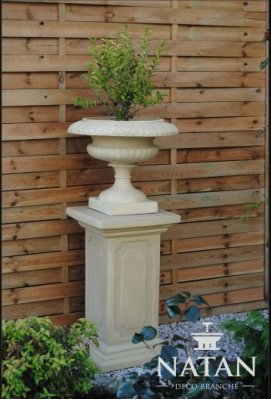 Blumenkorb Blumen Vase Gefäss Garten Kasten Terrasse Dekoration Statue Figuren