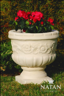 Blumenkorb Blumen Vase Gefäss Garten Terrasse Dekoration Statue Figuren Kasten