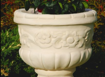 Blumenkorb Blumen Vase Gefäss Garten Terrasse Dekoration Statue Figuren Kasten