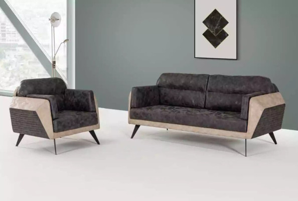 Grauer Luxus Dreisitzer Arbeitszimmer Sitzer Moderne Office Möbel Couch