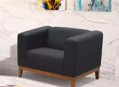Arbeitzimmer Schwarz Sessel Luxus Sitz Polster Stoff Textil Möbel 92x77x65