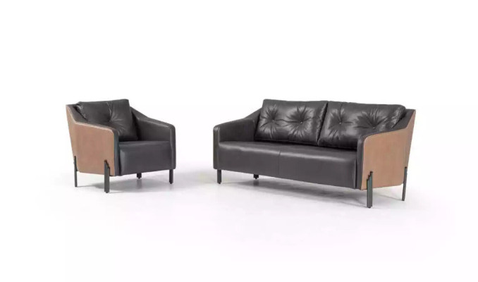 Sessel Arbeitszimmer Sitz Moderner Design Büro Polstersessel Textil Möbel