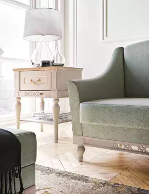 Sofa 2 Sitzer Sofas Design Luxus Textil Holz Polster Zweisitzer couchen