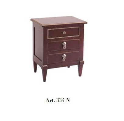 Nachttisch mit 3 Schublade Holzschrank Möbel Design Bizzotto Italienisch Neu