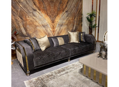 Luxus Dreisitzer Luxus Glänzend Samt Sofa 3 Sitzer Wohnzimmer Sofas Textil