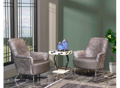 Luxuriöses Wohnzimmer Moderne Möbel Set 2x Sessel im Wohnzimmer Relax Lounge