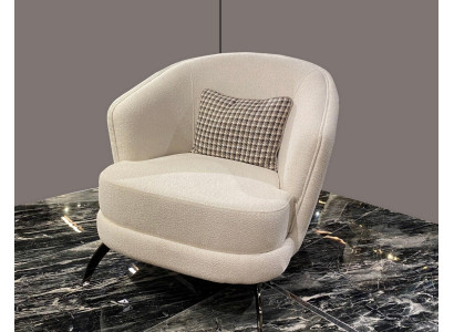 Designer Club Lounge Sessel beige Luxus Relax für Wohnzimmer