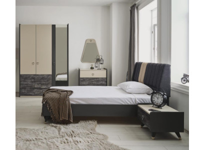 Luxuriöses stilvolle Schlafzimmer Modernes Einrichtung Bett 5tlg. Sets