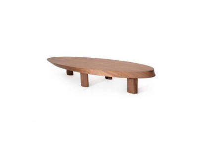 Designer Ovaler Holztisch Wohnzimmer Beistelltisch Tisch Luxus Möbel
