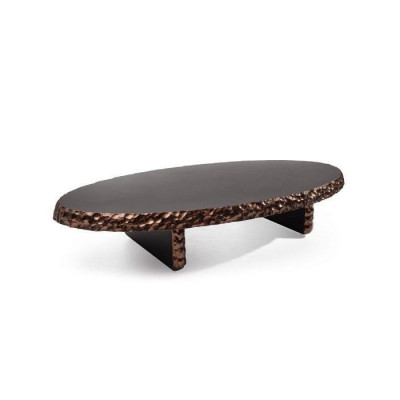 Moderner Ovaler Couchtisch Designer Wohnzimmer Exklusiver Beistelltisch
