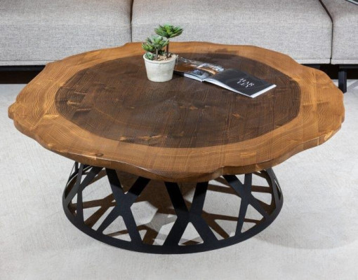 Design Couchtisch Luxus Rund Form Metall Elegantes Wohnzimmer neu