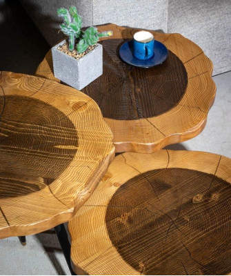 Runder Beistelltisch-Set Wohnzimmer Luxus Tische Wohnzimmer Couchtische