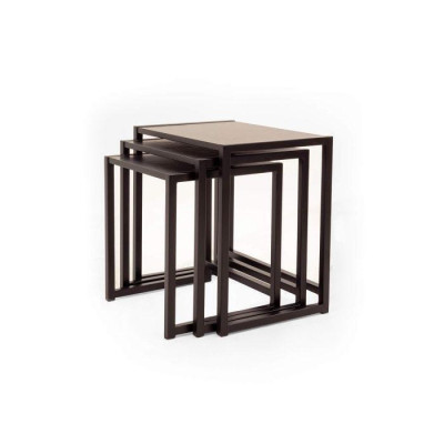 Luxuriöses Beistelltisch Set Designer 3x Ablagetische Wohnzimmer Tische