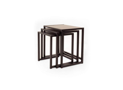 Luxuriöses Beistelltisch Set Designer 3x Ablagetische Wohnzimmer Tische