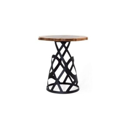 Runder Holz Beistelltisch Designer Holzplatte Wohnzimmer Couchtisch Neu