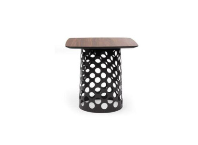 Luxuriöser Metalltisch Designer Holzplatte Wohnzimmer Beistelltisch