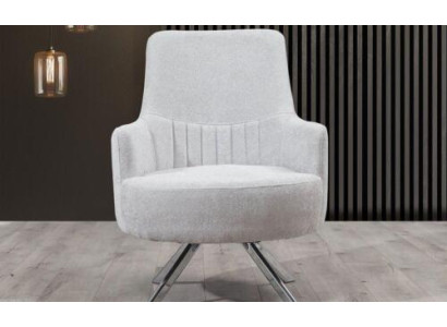 Weiß Farbe 1-Sitzer Wohnzimmer Stoff Sessel Modern Design Textil Material