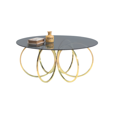 Gold Kaffeetisch Wohnzimmer Couchtisch Tisch Beistelltisch Sofatisch