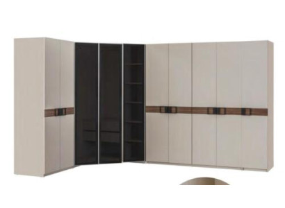 Moderner Weißer Eckschrank Designer Regalschrank Holzschrank Luxus Möbel