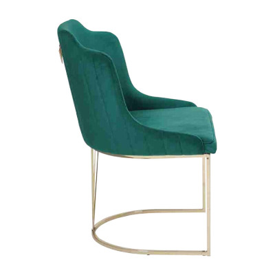 Designer Grüner Esszimmerstuhl 4x Stühle Luxus Einsitzer Moderne Esszimmer