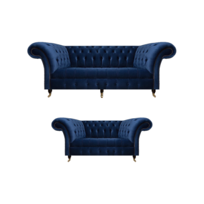 Chesterfield Set Dreisitzer Sofa Couch Einrichtung Sessel Wohnzimmer Neu