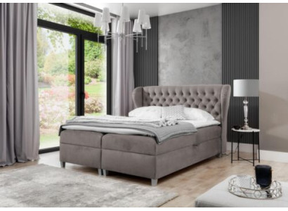 Chesterfield Boxspringbett Luxus Schlafzimmer Einrichtung Modern Polsterbett