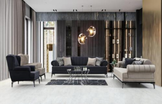 Perfekte Sofagarnitur 3+3+1+1 Sitzer Designer Wohnzimmer Set von 4tlg neu
