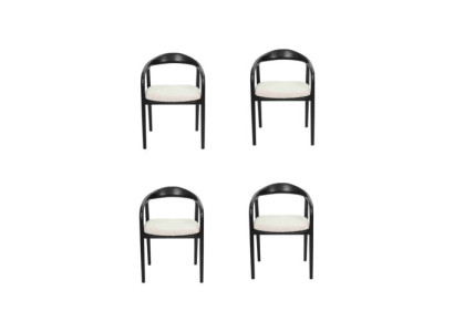 Stilvoll Edelstahl 4x Stühle Esszimmer Schwarz Modern Stuhl Designer Metall