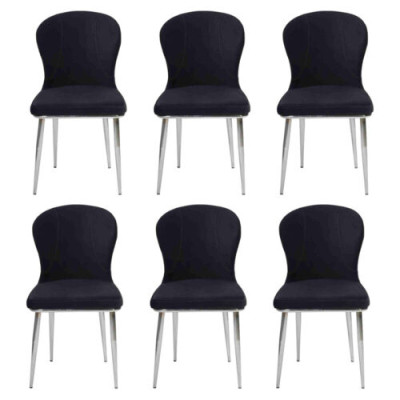 Gruppe Garnitur Stühle 6x Stuhl Set Textil Polster Sitz Esszimmer Neu