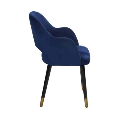 Luxus 4x Stühle Luxus Blauer Küchenmöbel Designer Esszimmerstuhl Holzmöbel