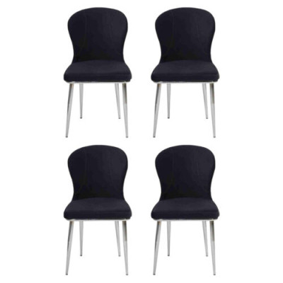 Gruppe Set 4x Sessel Stuhl Design Stoff Polster Stühle Esszimmer Textil